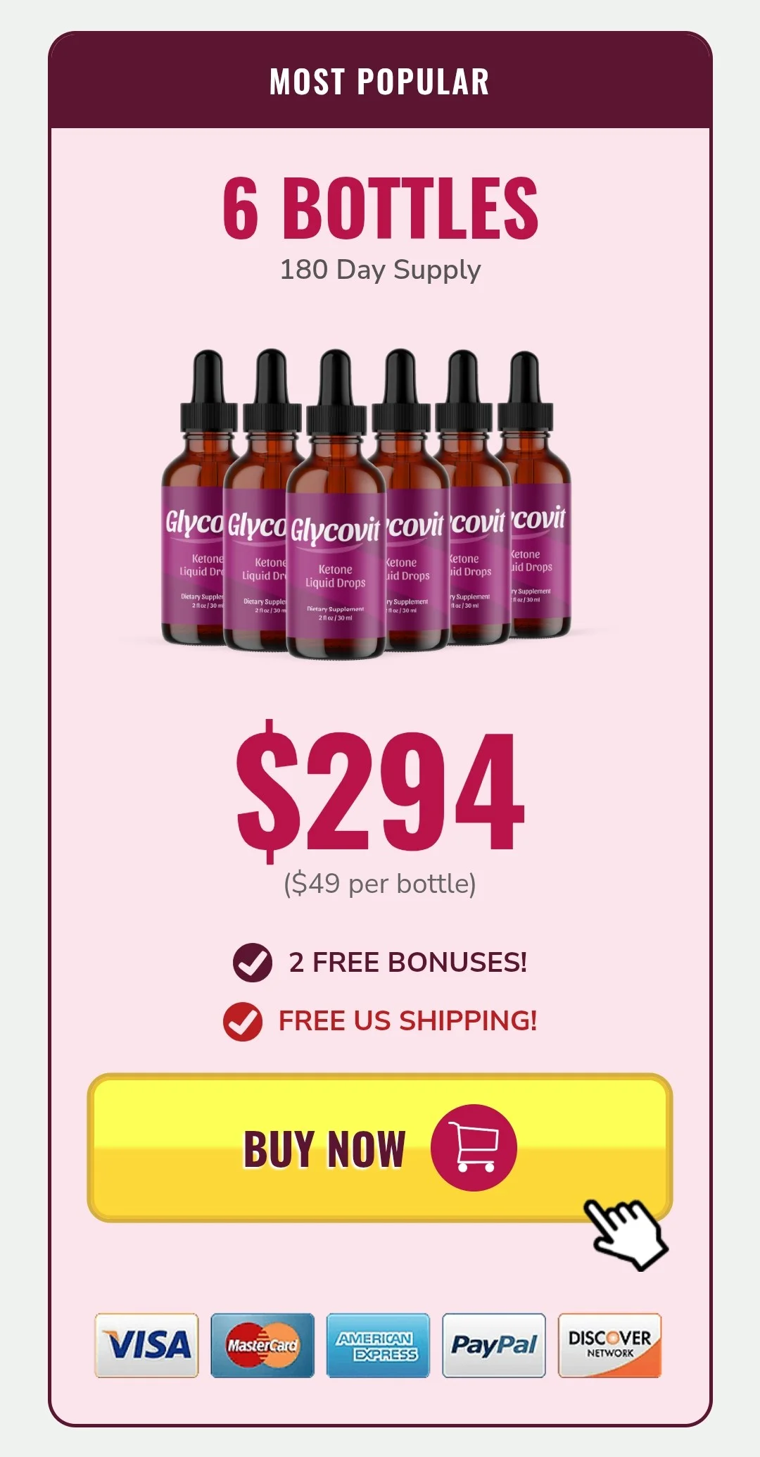 Glycovit™ 6 bottles pricing